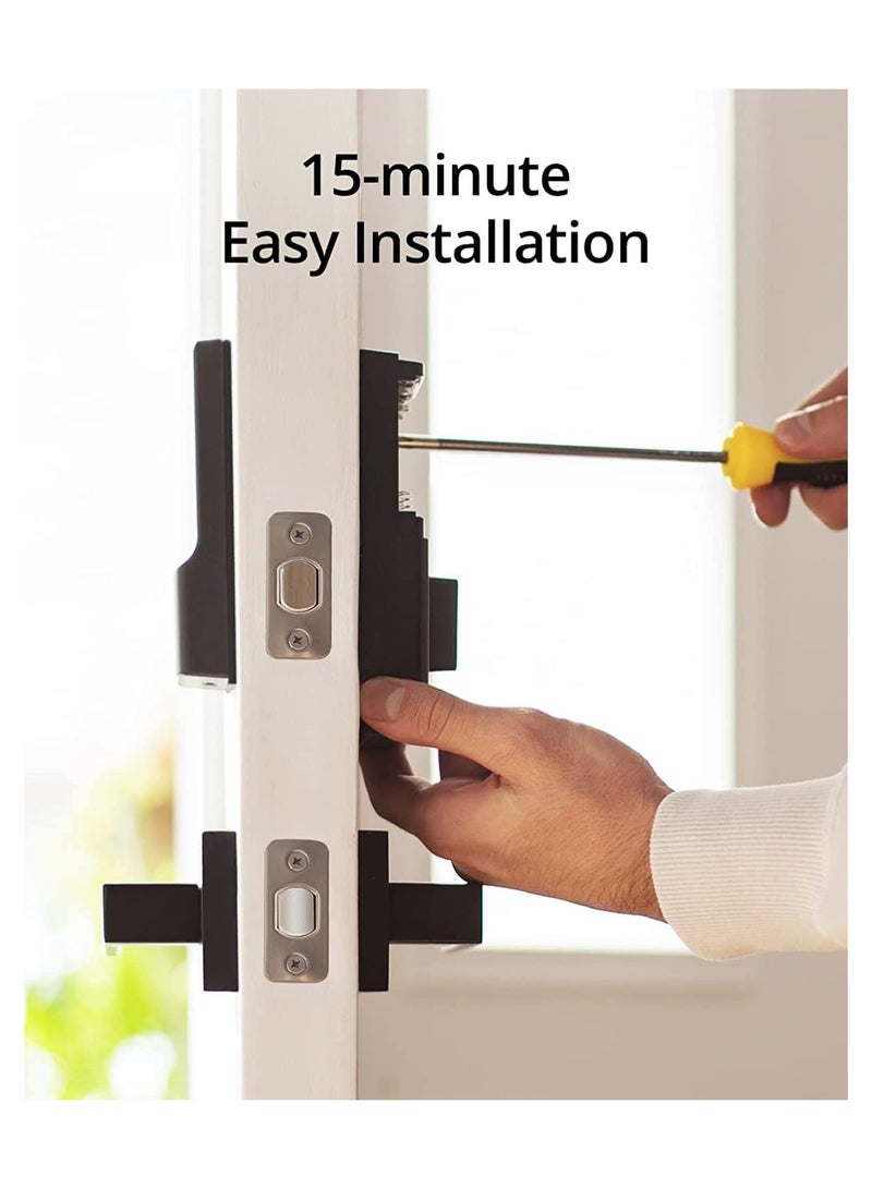 eufy Security Smart Lock C210, 5-in-1 Keyless Entry Door Lock, Built-in WiFi Deadbolt, Smart Door Lock, No Bridge Required, Easy Installation, Touchscreen Keypad, App Remote Control, BHMA Cert - Image 5