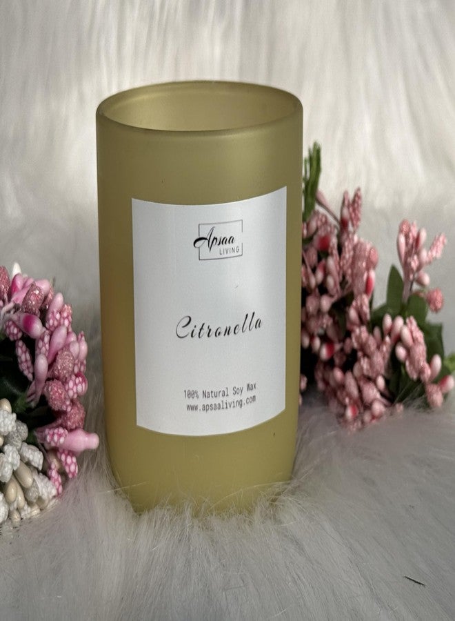 Apsaa Living Premium Scented Candle | Non Toxic, Natural Soy Wax| Ideal for Home Décor and Gifting | Premium Luxury Candle| Citronella Scented Candle | Clean Burn 230g - Image 2