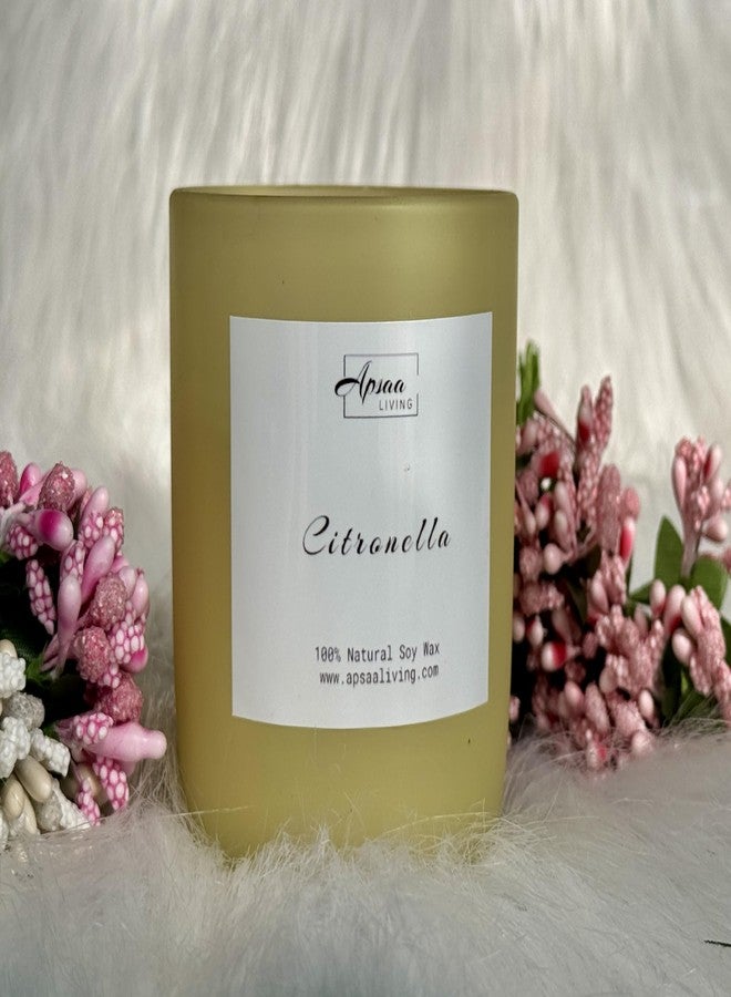 Apsaa Living Premium Scented Candle | Non Toxic, Natural Soy Wax| Ideal for Home Décor and Gifting | Premium Luxury Candle| Citronella Scented Candle | Clean Burn 230g - Image 3