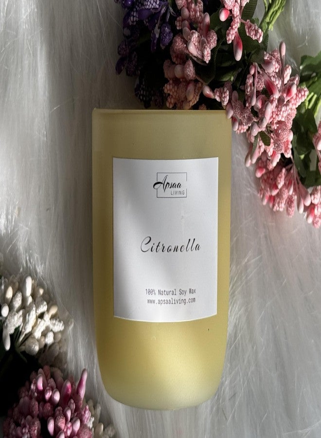 Apsaa Living Premium Scented Candle | Non Toxic, Natural Soy Wax| Ideal for Home Décor and Gifting | Premium Luxury Candle| Citronella Scented Candle | Clean Burn 230g - Image 4