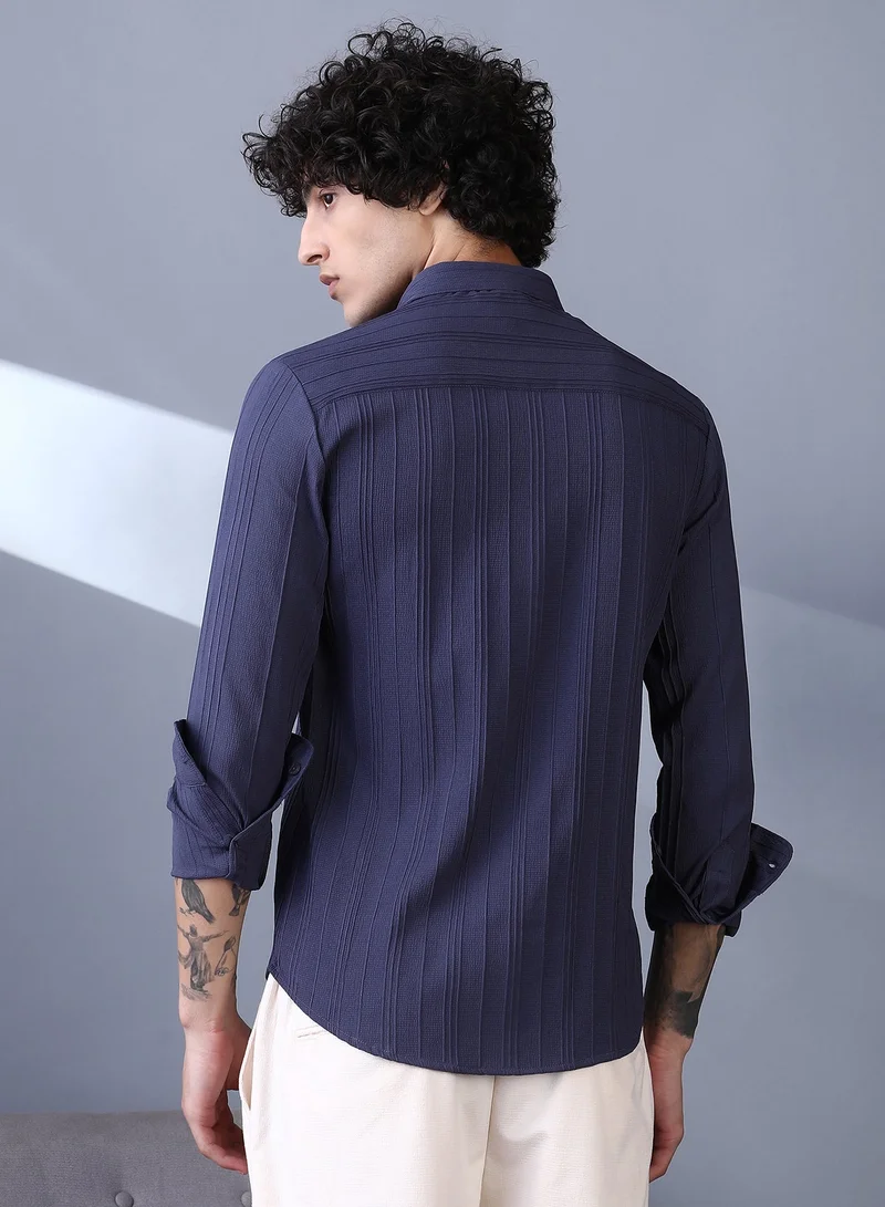 CAHOOT  Men's Navy Blue Multitrack-Tactile Shirt for Men | Best Price UAE
