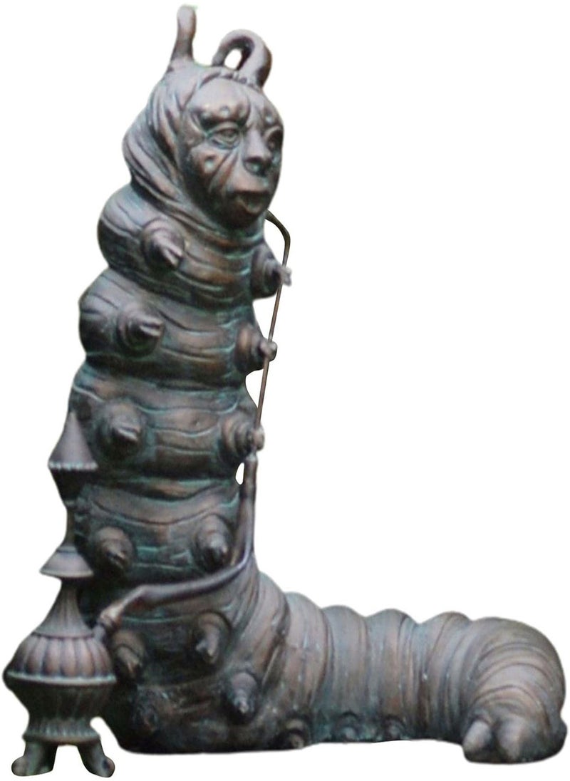 GGOOT - Alice Wonderland Ornament Garden Statue Wonderland Sculpture Resin Garden Resin Decoration Crazy White Rabbit Statue Garden Decoration Heshire Cat and Caterpillar - Image 1