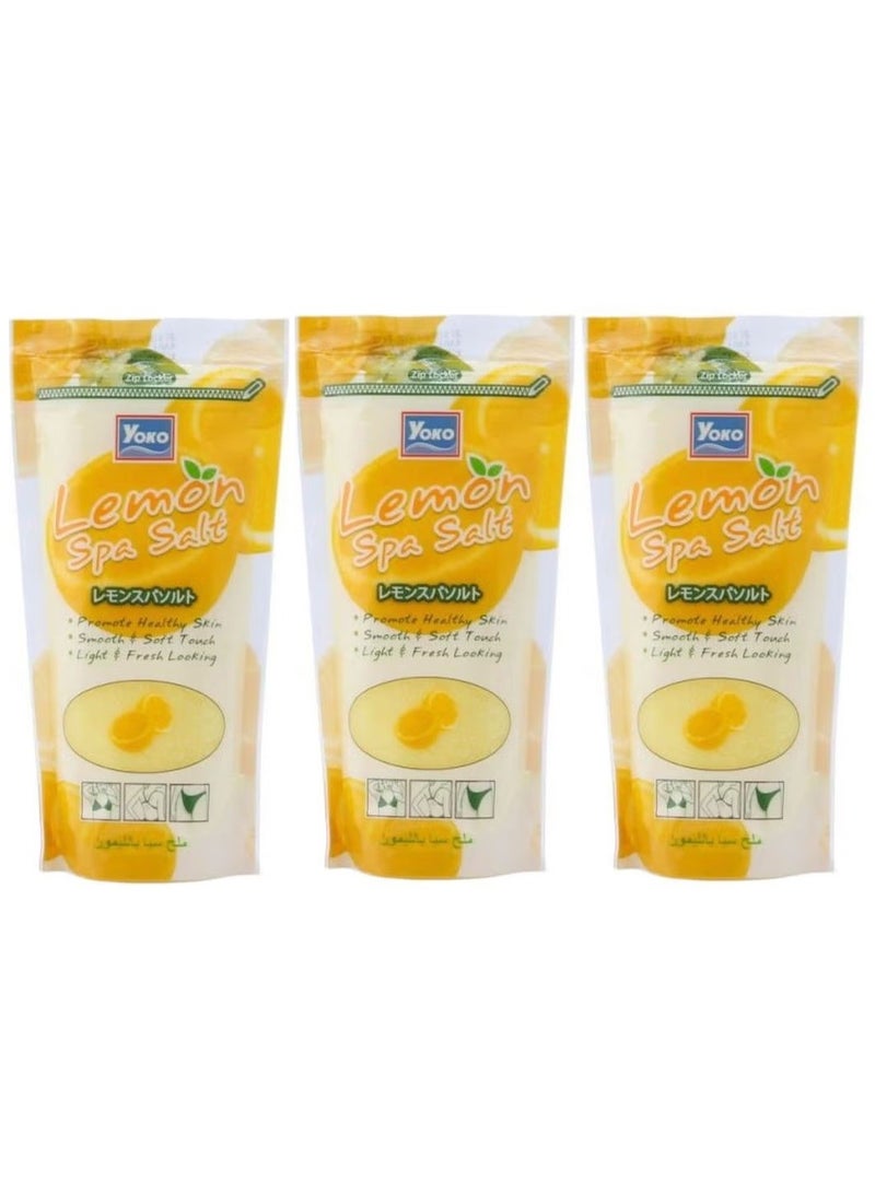 YOKO 3 packs of Lemon Spa Salt Body Scrub 300grams - Image 1