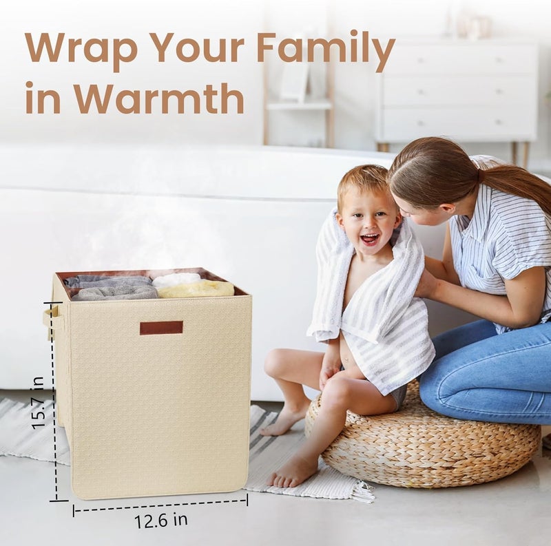 Kdti Towel Warmer Bucket - 36L Hot Towel Warmer for Bathroom & Home Spa, Fits 3 Oversized 40"x70" Towels/Bathrobes/Blankets, Auto Shut Off & Adjustable Timer (Upright- Geometric Weave Style) - Image 2