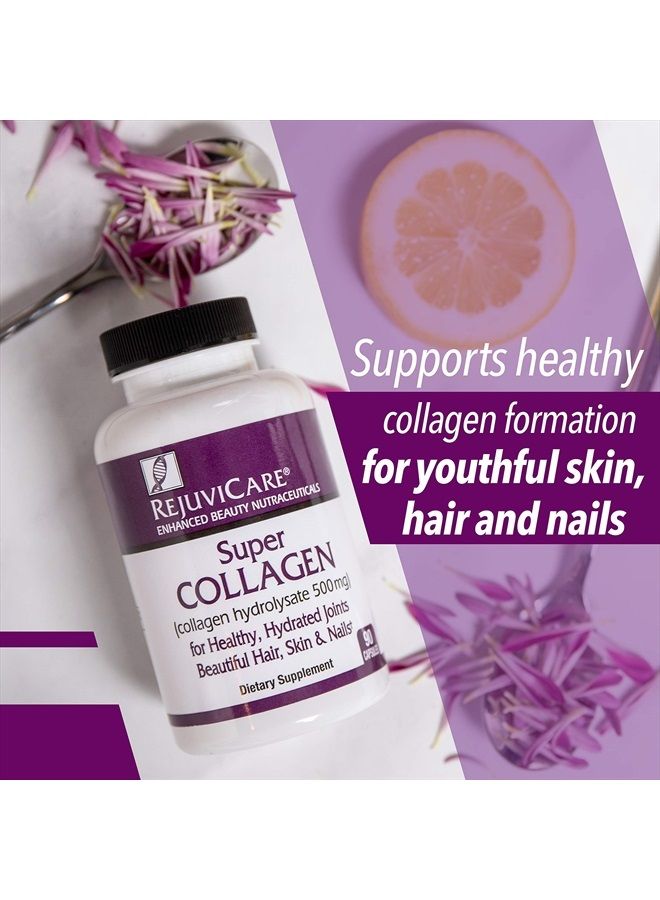 REJUVICARE Super Collagen Capsules for Beauty, Healthy Joints, Hair, Skin, & Nails, 90 Servings, Multi, (N8745) - Image 2