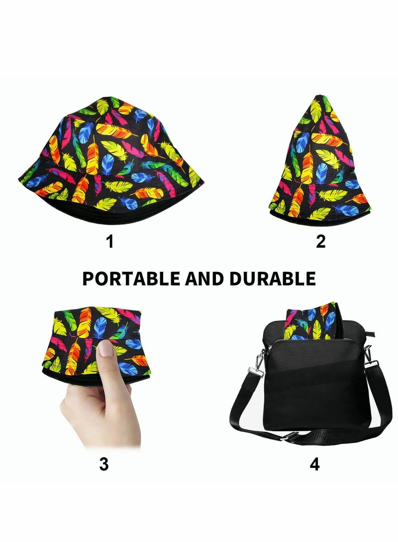 Reversible Bucket Hat for Men and Women, Packable Summer Sun Hat for Outdoor Activities, Fishing, Hiking, and Beach Trips - Image 3