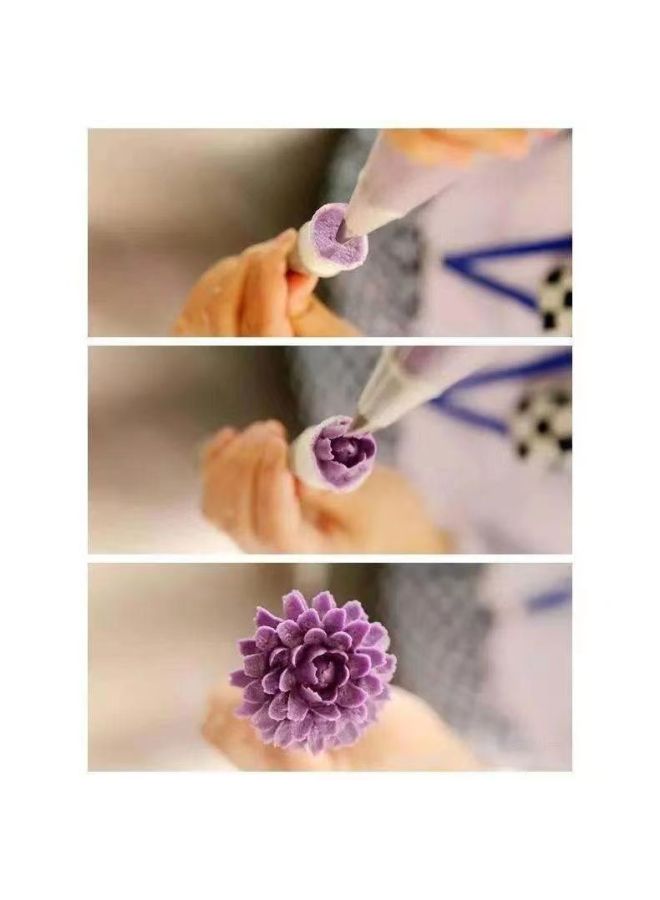 304 Stainless Steel Vintage Lace 402L Skirt Flower Mouth Chrysanthemum Mouth Semicircle Korean Style Flower Mouth Tulip Piping Mouth-Specifications:80 - Image 5