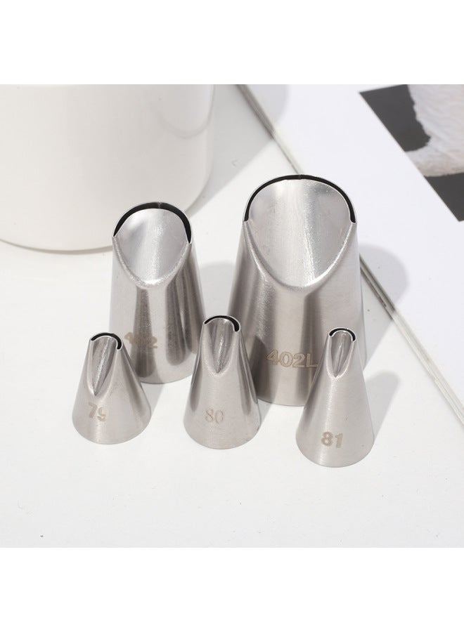 304 Stainless Steel Vintage Lace 402L Skirt Flower Mouth Chrysanthemum Mouth Semicircle Korean Style Flower Mouth Tulip Piping Mouth-Specifications:80 - Image 3