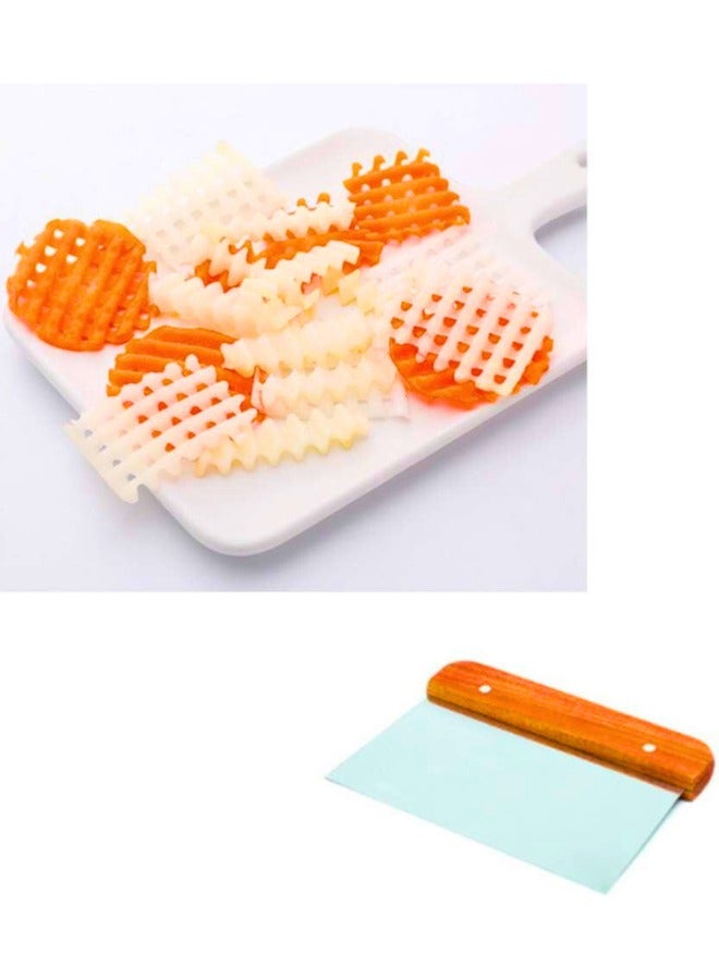 Chase Up Stainless Steel Dough Pastry Scraper Cake Bread Bench Cutter Baking Chopper Utensil for Home Restaurant, 15*11*1cm - Image 2