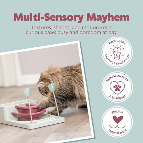TRIXIE Fantasy Board Interactive Cat Toy, Enrichment Toys for Indoor Cats, Treat Puzzle Interactive Play and Mental Stimulation - Image 3