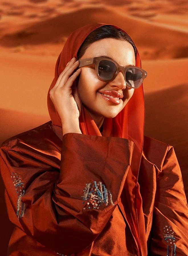 30 سندايز نظارات شمسية نسائية كانيون مربعة بحماية  بيج وبني