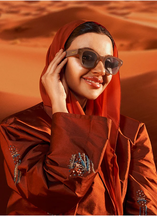 30Sundays 30Sundays CANYON,Women Sunglasses, Square Sunglasses, UV Protection: UV400 (Beige,Brown)