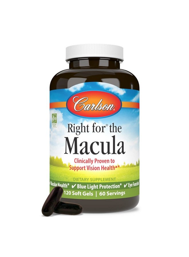 Carlson - Right for The Macula, Clinically Proven to Support Vision Health, Macular Health, Blue Light Protection & Eye Function, 120 Softgels - Image 5