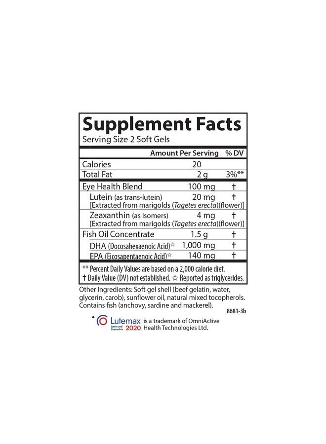 Carlson - Right for The Macula, Clinically Proven to Support Vision Health, Macular Health, Blue Light Protection & Eye Function, 120 Softgels - Image 4