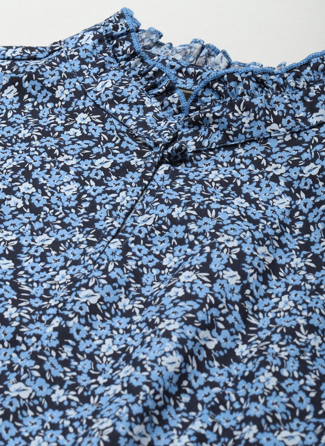 Rue Collection بلوزة قصيرة بطبعة زهور للنساء - Image 2