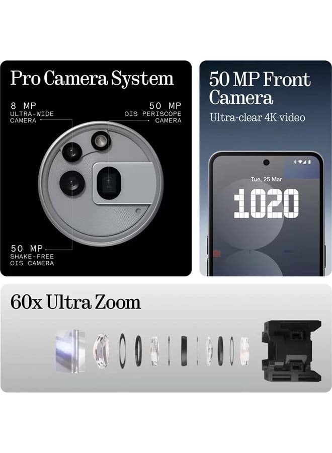 Nothing Phone 3a Pro 5G Dual SIM Grey 12GB RAM 256GB - Middle East Version - Image 5