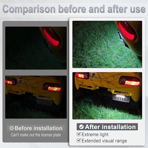 LivTee License Plate LED Light, Extremely Bright Assembly for Trailer UTV ATV Truck RV Boat, Xenon White(6000K) - Image 5
