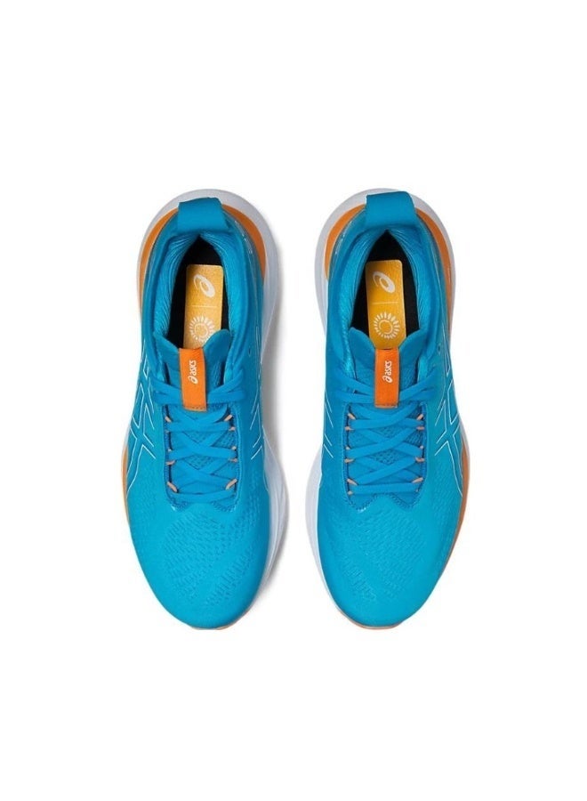 Onitsuka Tiger Men Gel-Nimbus 25 Outdoor Cycling/Running Sneakers Bright blue/Orange - Image 4
