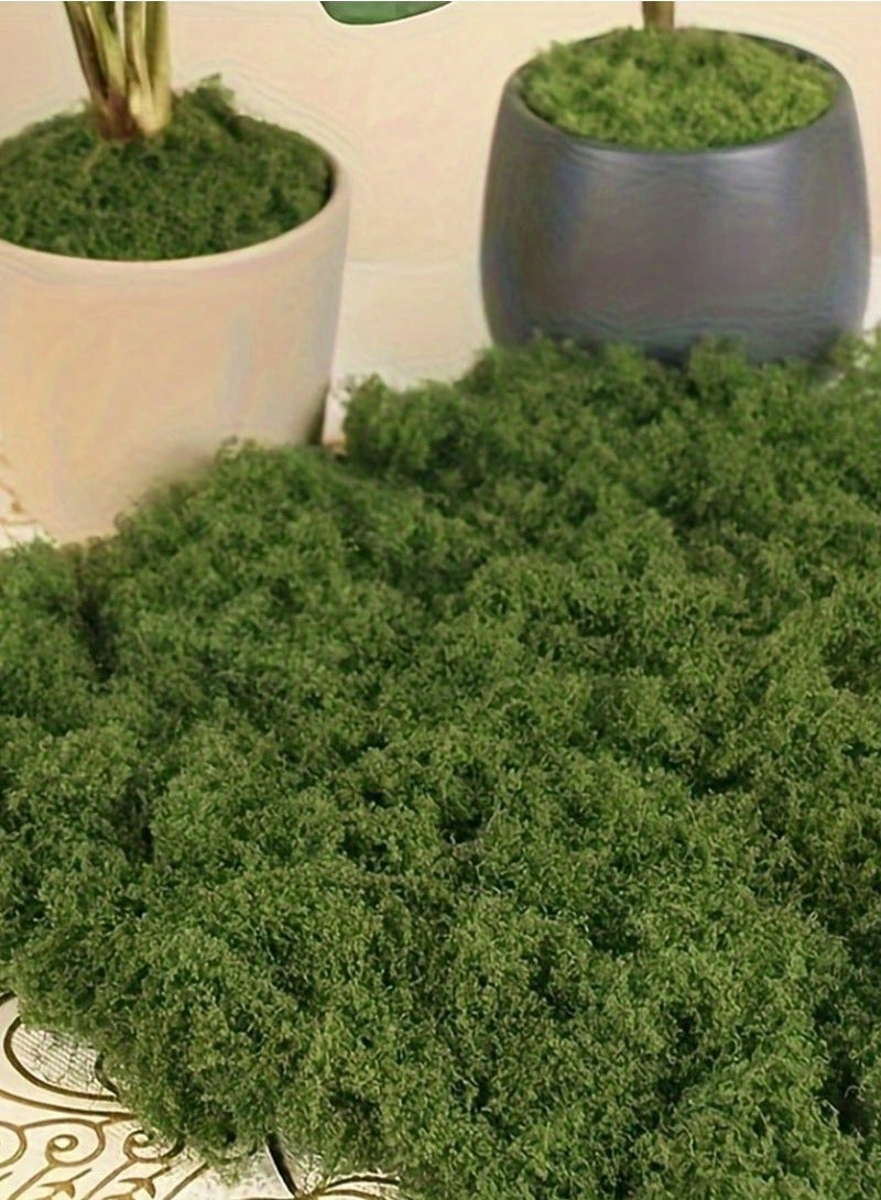 Realfrog 100g Moss Grass Perfectly Simulates Artificial Moss Fake Green Grass for Centerpieces Home Kitchen Garden Decor Preserved Forest Moss - Image 1