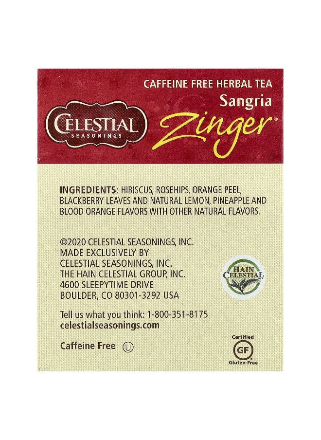 CELESTIAL SEASONINGS Celestial Seasonings, Herbal Tea, Sangria Zinger®, Caffeine Free, 20 Tea Bags, 1.5 oz (42 g)  - Image 2