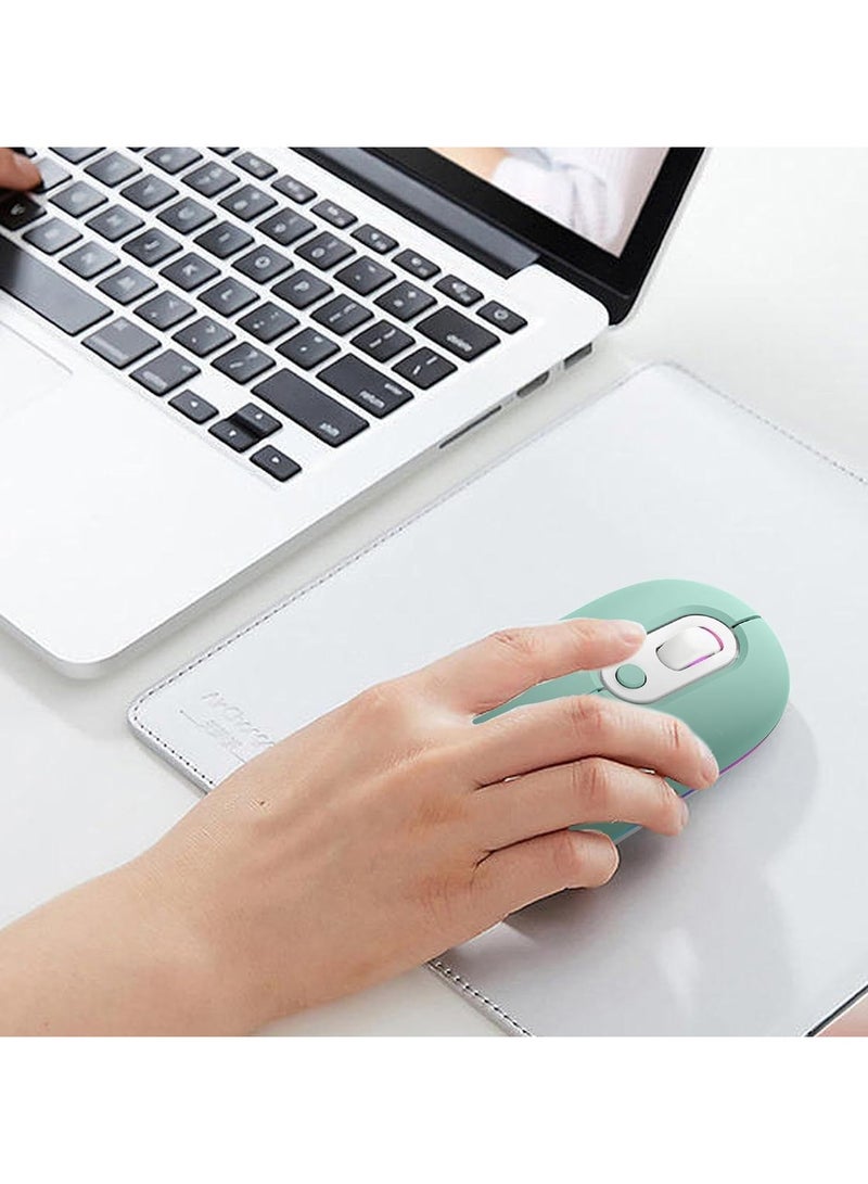 عام 【ماوس لاسلكي صامت، نقر هادئ ماوس لاسلكي 2.4 جيجاهرتز، مضيء وصامت، تصميم مريح، ماوس كمبيوتر قابل للشحن للكمبيوتر المحمول】 - Image 2