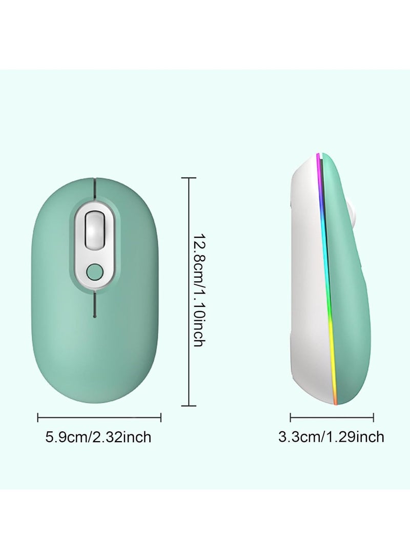 عام 【ماوس لاسلكي صامت، نقر هادئ ماوس لاسلكي 2.4 جيجاهرتز، مضيء وصامت، تصميم مريح، ماوس كمبيوتر قابل للشحن للكمبيوتر المحمول】 - Image 5