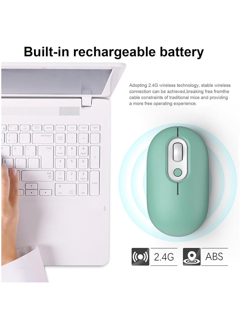 عام 【ماوس لاسلكي صامت، نقر هادئ ماوس لاسلكي 2.4 جيجاهرتز، مضيء وصامت، تصميم مريح، ماوس كمبيوتر قابل للشحن للكمبيوتر المحمول】 - Image 4