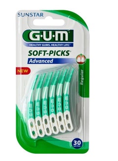 Gum Soft Picks Advanced Regular Blister (30's) by Sunstar GUM for Deep Teeth Cleaning and Gum Health Maintenance  Soft Picks Advanced by Sunstar GUM offers you the best oral care experience with deep cleaning and gum protection.  - Image 1
