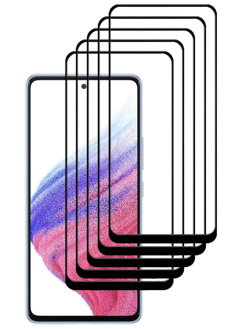 ACLIX 5 Pieces Antistatic ESD Dustproof Premium Quality High Definition Tempered Glass Screen Protector Designed For Samsung Galaxy A53 5G - Image 1