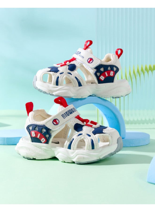 Bumblebee أحذية مشي للأطفال، صنادل للأطفال الرضع، أحذية عملية للأطفال الصغار، صنادل شاطئية مغلقة الأصابع صيفية قابلة للتنفس، أحذية عصرية للأطفال - Image 1