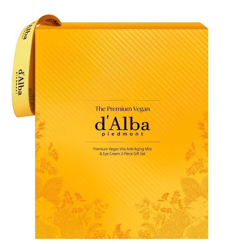 d'Alba Premium Vegan Vita Anti-Aging Mist & Eye Cream 2-Piece Gift Set
- Vita Toning Galvanic Wrinkle Eye Cream 15ml
- Vita Toning Anti-Aging Spray Serum 8% 70ml - Image 2
