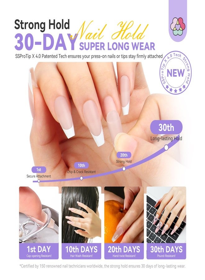 SAVILAND Solid Nail Glue Gel 55g: 30-Days Long Last Gel Nail Glue for Soft X Nail Gel Tips Clear Extra-Strong Hold for Nail Tips UV Cured Home DIY Manicure - Image 4