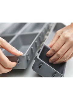 Joseph Joseph Joseph Joseph Blox 7 Piece Drawer Organiser Set, Grey  - Image 5