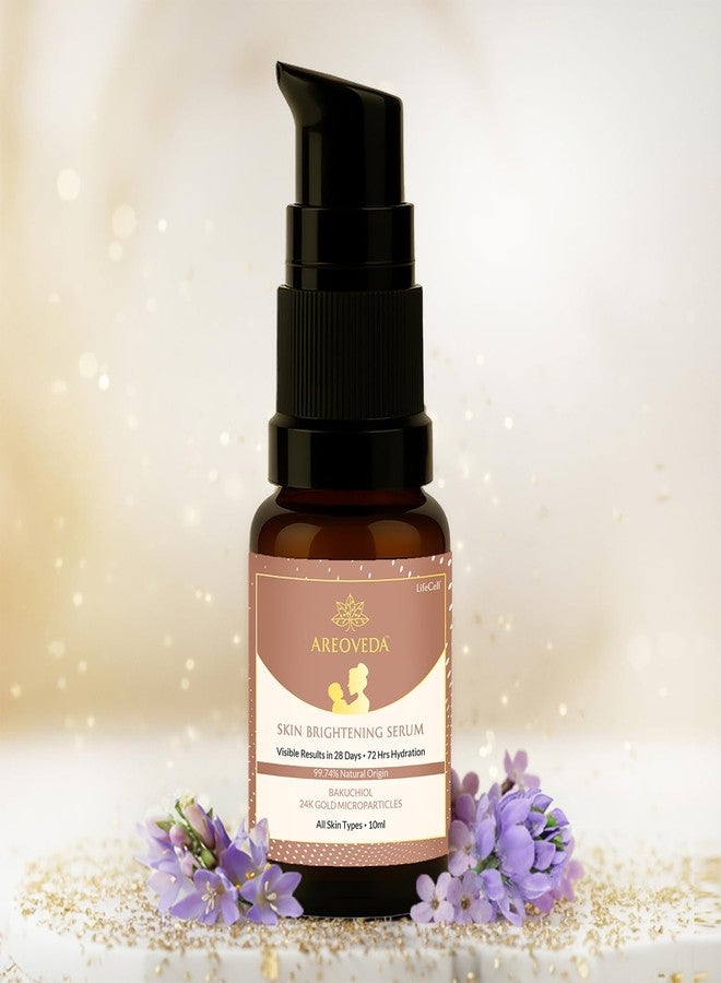 AreoVeda 0.2% Bakuchiol Natural Retinol Skin Brightening Serum With 24K Gold- Fades Dark Spots, Hyperpigmentation,Evens Skin Tone | Visible Results in 28 Days | Pregnancy & Nursing Safe (10ml) - Image 2