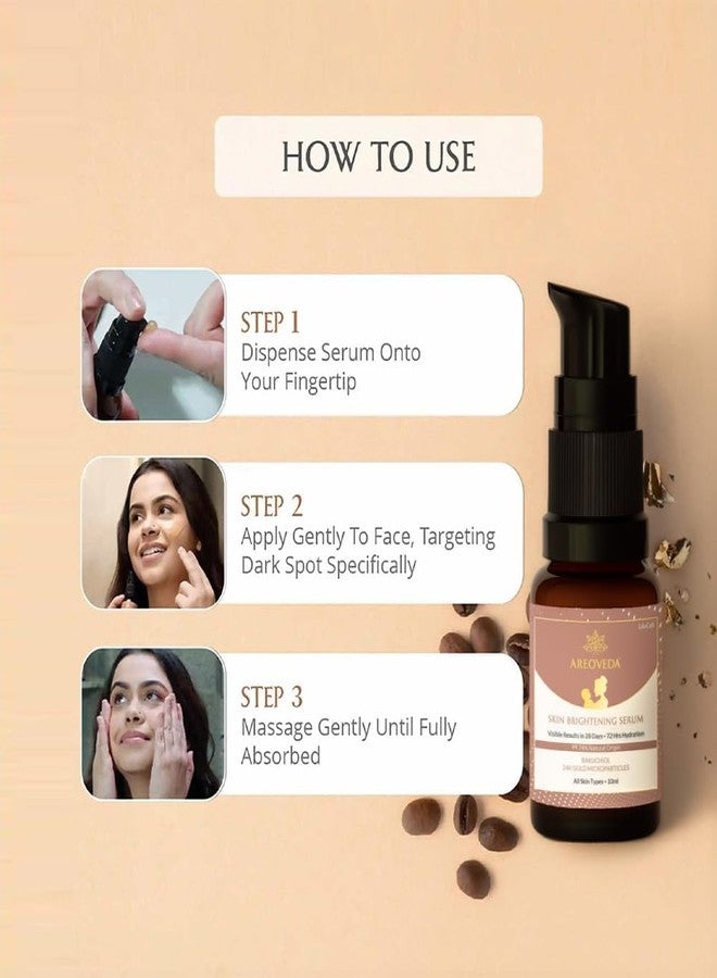 AreoVeda 0.2% Bakuchiol Natural Retinol Skin Brightening Serum With 24K Gold- Fades Dark Spots, Hyperpigmentation,Evens Skin Tone | Visible Results in 28 Days | Pregnancy & Nursing Safe (10ml) - Image 4