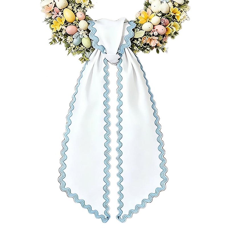 Wavy ribbon curtain buckle birthday Christmas party gift box wedding decoration tie - Image 1