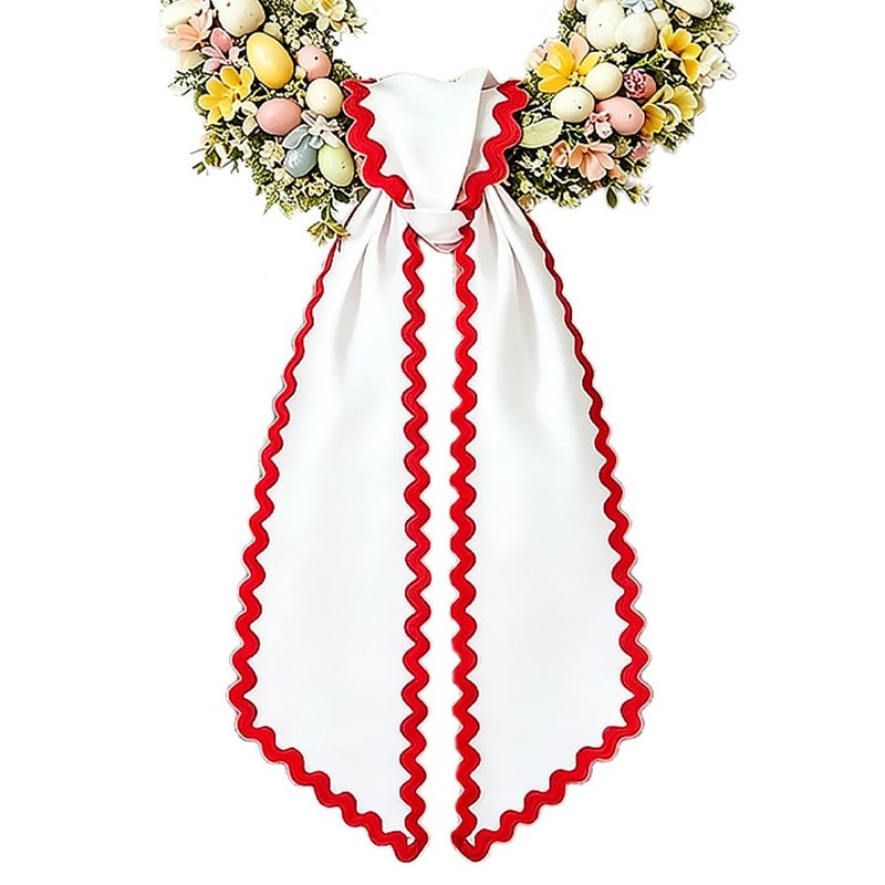 Wavy ribbon curtain buckle birthday Christmas party gift box wedding decoration tie - Image 4