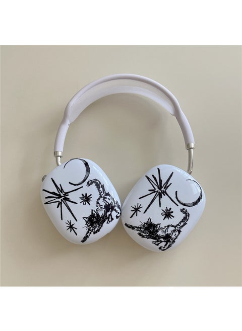 Niche Cartoon Watermelon Filin Earphone Cover For Apple Airpods MAX Full Coverage Drop-resistant MAX Earphone Case-Color:Graffiti Cats (minimum Order Of 5 Pieces)-Applicable Models:airpods MAX
