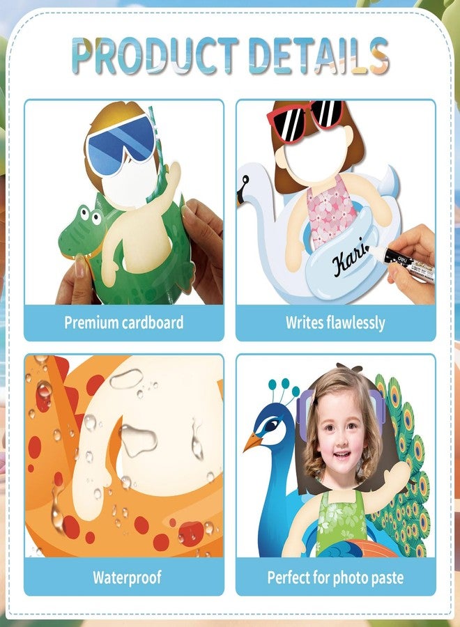 Zevulizen Summer Bulletin Board Decorations 60PCS Swim Ring Cutouts, Hawaiian Beach Classroom Decor, Pool Party Paper Cutouts for Preschool Kindergarten DIY Craft Wall Photo Booth Decorations - Image 3