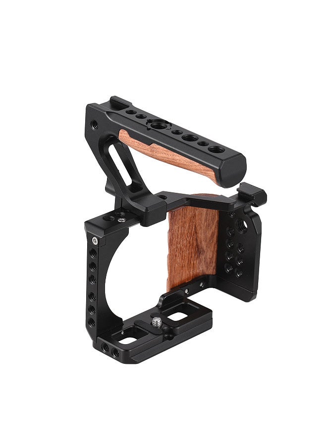 ANDOER Camera Cage + Top Handle Kit Aluminum Alloy Video Cage with Cold Shoe Mount 1/4 Inch & 3/8 Inch Threads Replacement for Sony ZV-E10 Camera  - Image 5