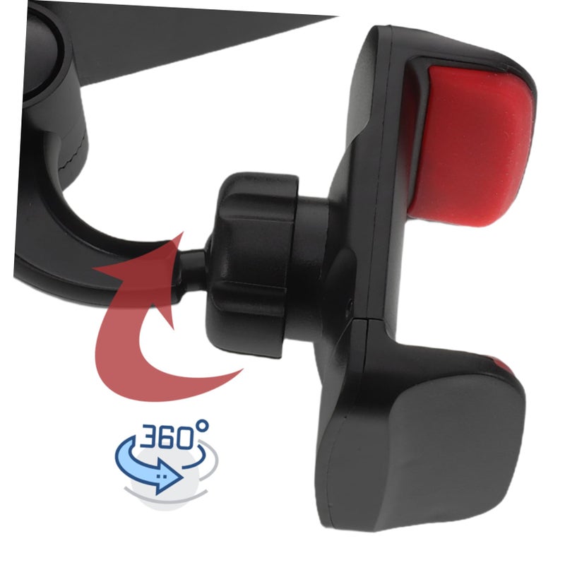 Rotating Car Phone Holder For Sun Visor Sturdy Construction Universal Fit - Image 4