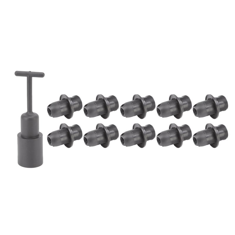 10PCS E14 Lamp Holder ABS with Sleeve High Temperature Resistant Light Socket Base for Home Black - Image 3