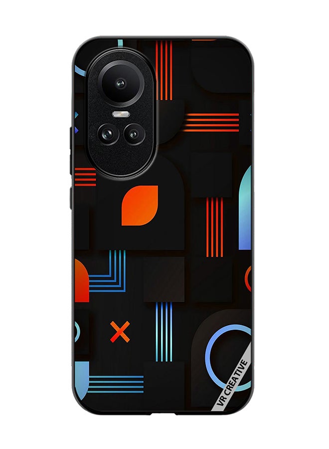 VR CREATIVE Protective Case Cover For Oppo Reno 10 Minimal Pattern Design Multicolour - Image 1