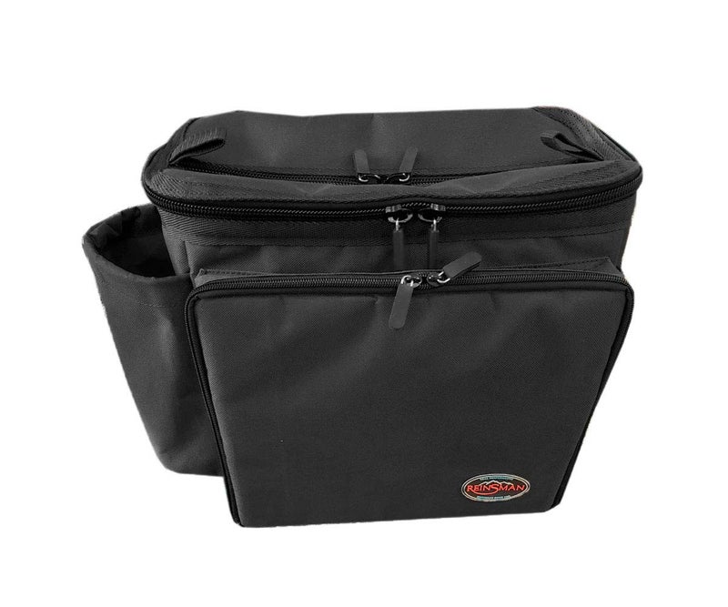 Reinsman Deluxe Insulated Leakproof Cooler Saddle Bag with Additional Cantle Bag and Straps, Black - Image 3