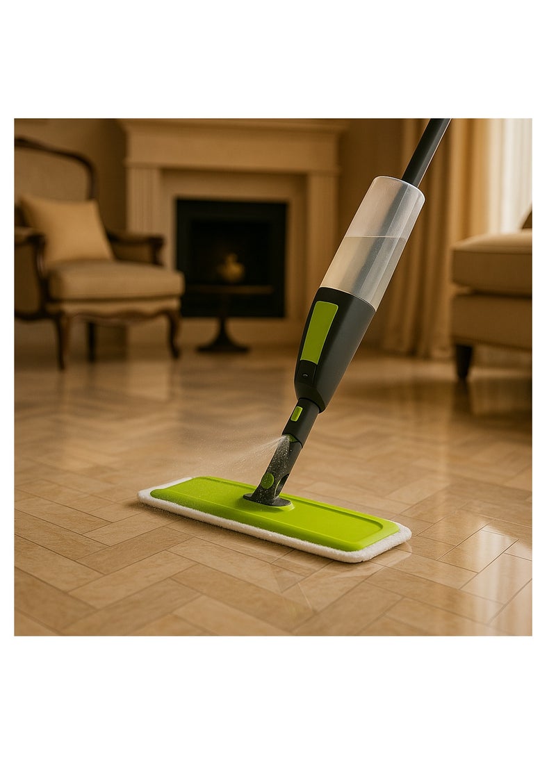Royalford RoyalBright Water Spray Mop RF12262GR Carbon Fiber Dust Collector 400ml Tank Waxing Mop Quick-Drying 95cm Wide Spray Area Lightweight Add Disinfectant Water - Image 4
