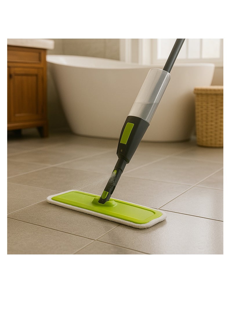 Royalford RoyalBright Water Spray Mop RF12262GR Carbon Fiber Dust Collector 400ml Tank Waxing Mop Quick-Drying 95cm Wide Spray Area Lightweight Add Disinfectant Water - Image 3