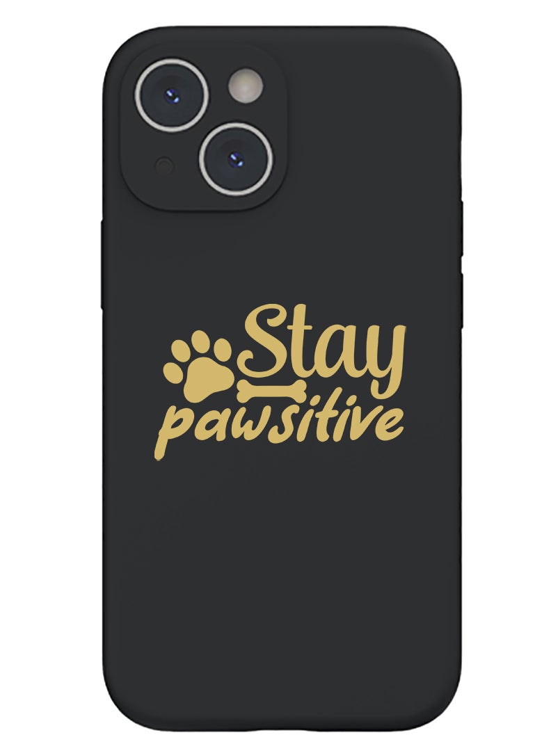Theodor Protective Slim Fit Case Liquid Silicone Cover with Full Body Protection Anti-Scratch Shockproof Case For iPhone 14 Black  - Surf waves chill beach copy - Image 1