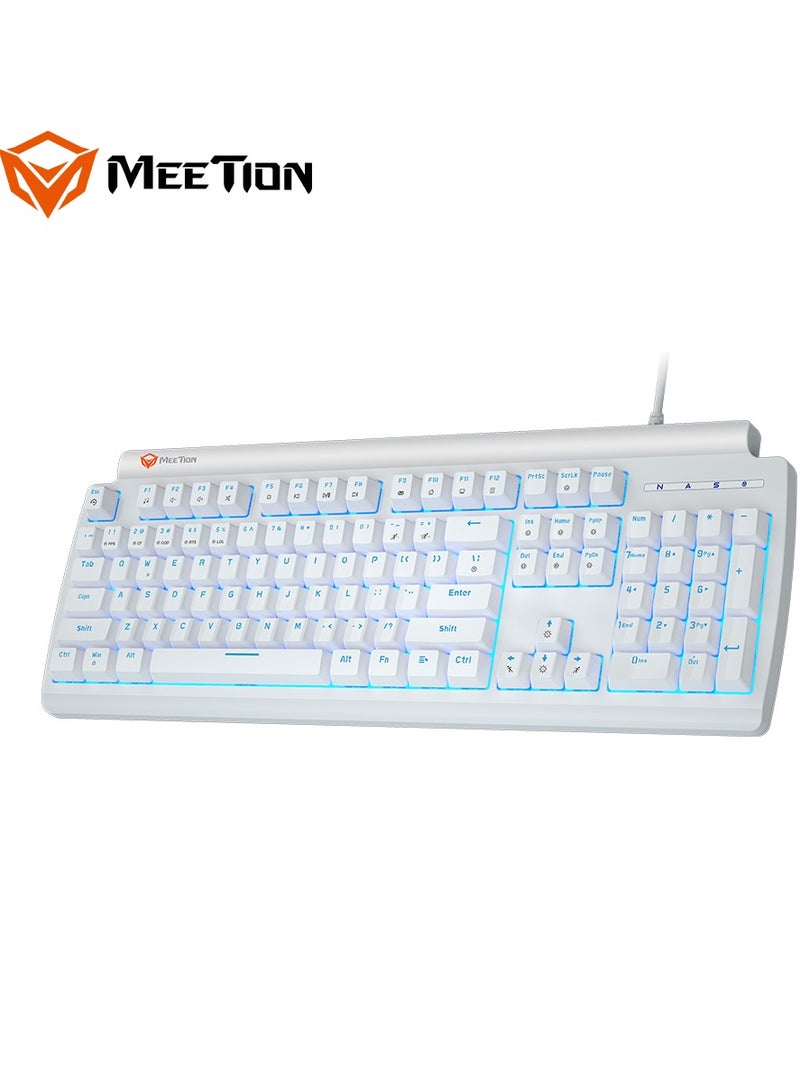 Meetion MK600 Mechanical Keyboard Anti-ghosting Full keys No. of keys 104/105 Keyboard Type Blue switch OS Compatibility Windows XP/Vista/7/8/10  MAC OS X Interface USB - Image 2