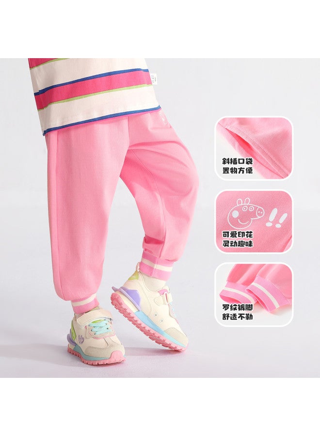peppa Pig Spring Girls' Comfortable Jogger Pants Versatile Kids' Trousers Baby Pants - Image 4