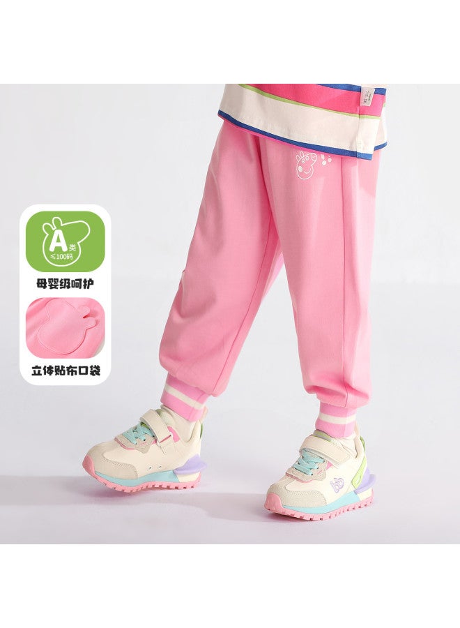 peppa Pig Spring Girls' Comfortable Jogger Pants Versatile Kids' Trousers Baby Pants - Image 2
